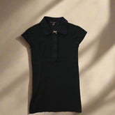 Authentic Louis Vuitton Black Knit Top with Gold Bow – Size M (Stretchy Fit)